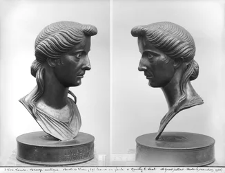 Zwei Ansichten einer Büste von Livia (58 v. Chr.-29 n. Chr.)